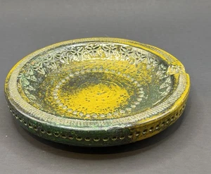 Vintage MCM SELTEN Aldo Londi für Bitossi 1960er italienische grüne Keramik Aschenbecher 7" - Bild 1 von 10