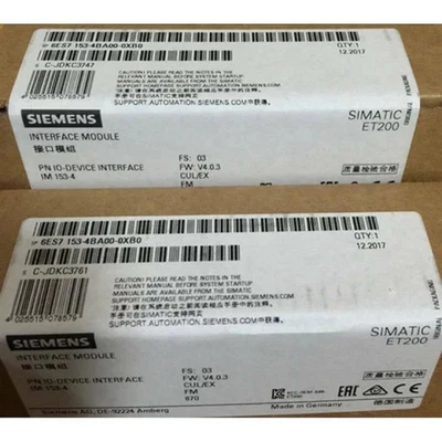 New Siemens 6ES7153-4BA00-0XB0 6ES7 153-4BA00-0XB0 Fast Shipping - Image 1 of 3