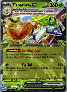 Espathra ex 006/091 - Paldean Fates Holo - Picture 1 of 2