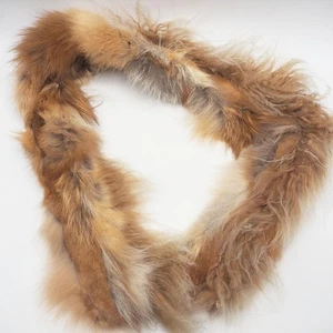 Vintage Natural Collar Genuine Fur Dimensions - Picture 1 of 3