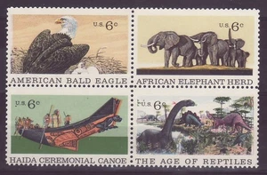 USA 1970 Naturhistorisches Museum Mi. 999 - 1002 ** postfrisch 4er Block b386 - Picture 1 of 1