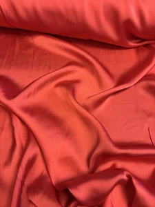 4.4 Metres Dark Orange Satin Dress Fashion Fabric. - Picture 1 of 3