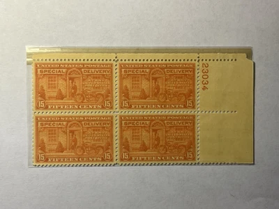 US Postage Special Delivery Motorcycle FIFTEEN CENT Stamp Scott #E16 4 Stamps - Image 1 of 4