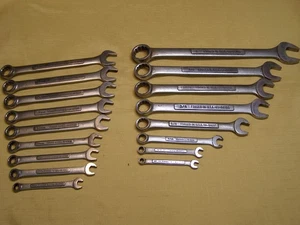 17 Pc USA Craftsman Combination Wrenches 8 SAE 9 Metric Mostly VV Series 1/4 -1" - Picture 1 of 12