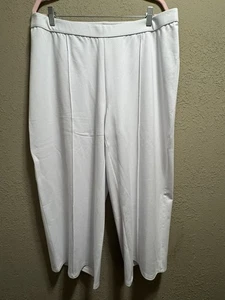 J Jill Linen Stretch Ankle Pants Women's 2X White Pull On - Picture 1 of 4