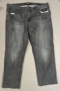 Jeans Lucky Brand 221 originali dritti 42x32 grigio denim uomo lavaggio invecchiato - Foto 1 di 3