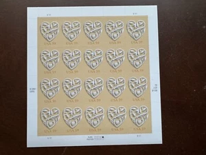 Scott #4272 Wedding Hearts Pane of 20 59¢ Stamps (2008) - Picture 1 of 1