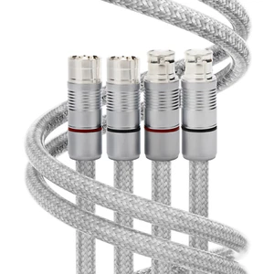 Par de cables XLR de plata esterlina de contraste de audio HiFi Audio Interconnect Cable - Imagen 1 de 12