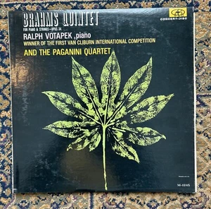 Ralph Votapek And The Paganini Quartet Brahms Quintet Op. 34 Concert Disc M-1245 - Picture 1 of 4