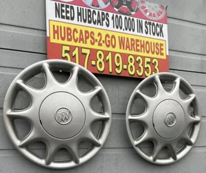 1997-2005 Buick Century Lesabre Set 2 15” Bolt On Hubcap Oem Used Mint 2 Pack - Picture 1 of 5