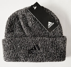 Adidas Mens Beanie Hat Melange Woolie HG7786 Black One Size 100% Genuine New