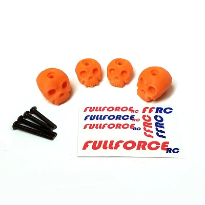 FULLFORCE RC TRAXXAS X-MAXX XMAXX 8S 4 PC SKULL BODY SAVER WASHERS - 6 COLORS! - Image 1 of 4