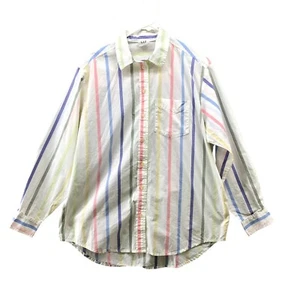 Camisa Gap The Big para mujer S manga larga popelín multicolor rayas de gran tamaño - Imagen 1 de 9