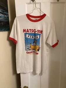Vtg 80s Marine Aviation Training Support Group Shirt * 17” * 1986 Charity Run - Picture 1 of 6