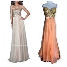 La Femme 19282 Apricot Beaded Formal Gown Mother of the Bride Sz 14 NWT $480