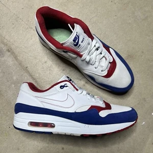 2018 Men's Nike Air Max 1 One USA Red White Royal Blue Used Size 10 - Picture 1 of 10