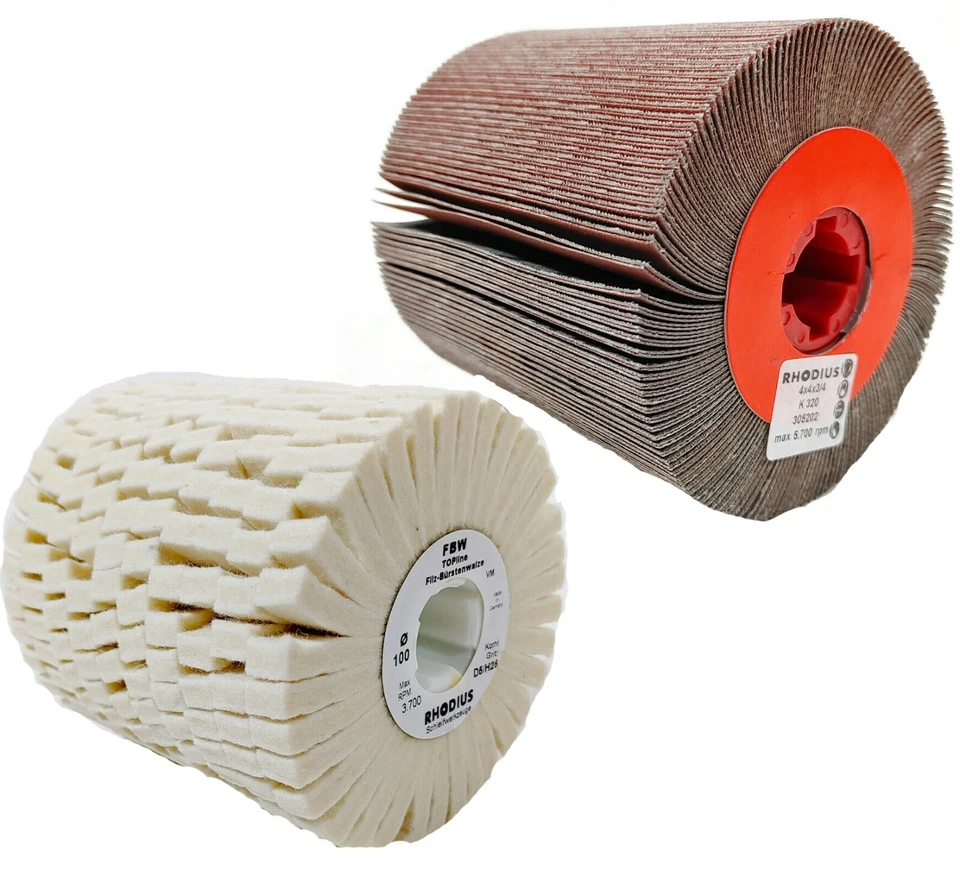 Rhodius Satinierwalze Polierwalze Schleifwalze Ø 100 mm für Satiniermaschine