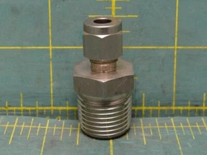 Stainless Steel Swagelok Fitting Male Connector 1/2" NPT x 1/4" Compression Tube - Picture 1 of 4