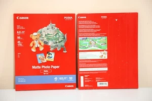 2- Canon Pixma Matte Photo Paper,  8.5 x 11 inches, 50 sheets/each Made in Japan - Picture 1 of 3