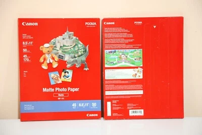 2- Canon Pixma Matte Photo Paper,  8.5 x 11 inches, 50 sheets/each Made in Japan - Image 1 of 3