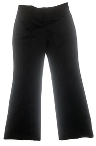 Burberry Women’s 8 Trousers Flare Leg Stretch Cotton Pants Black 42 - Picture 1 of 15