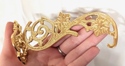 高抛光黄铜壁挂支架钩适用于教堂油蜡烛,5.3 英寸 — 第 1/4 张图片