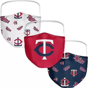 3 Pack Minnesota Twins Officially Licensed MLB Washable Resuable Face Mask Cover - Picture 1 of 5