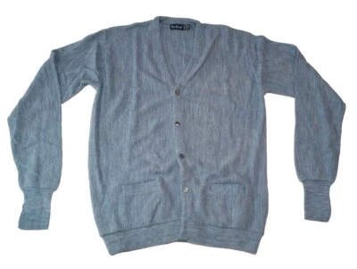 Vintage Par Four Blue Grandpa Cardigan Sweater U.S.A. Made Men's XLXT X-Tall - Image 1 of 4