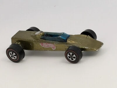 Vintage 1969 Hot Wheels Redline Lotus Turbine Olive Green Mattel Hong Kong - Image 1 of 4