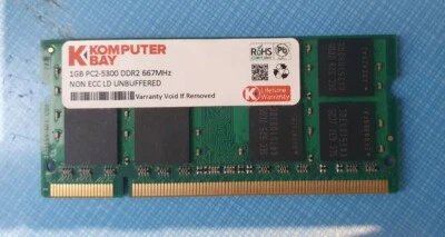 Mémoire Vive 1go Pc2 5300 ddr2 Sodimm Ram Apple Mac Imac Macbook Neuf 667mhz 1gb - Photo 1/2