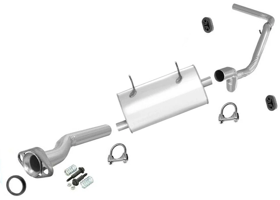 Sistema de tubo de escape silenciador distancia entre ejes 112" para Mazda B2300 2,5 L 2002 2003 2004 Foto 1 de 4