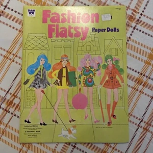 RARE VINTAGE Fashion Flatsy Paper Doll Book Whitman 1971 Paper Dolls Unused - Picture 1 of 9