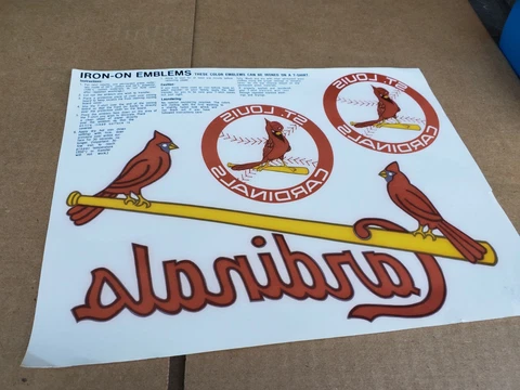St. Louis Cardinals Baseball Iron On Emblem Vintage decal  Birds the bat T shirt Cover