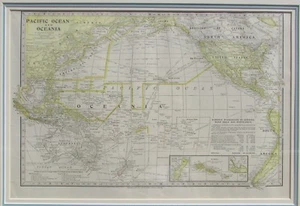 1899 Pacific Ocean & Oceania Map - J Martin Miller Chicago, Illinois Print - Picture 1 of 8