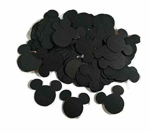 Troquelados con forma de cabeza de Mickey Mouse - Negro - 50 piezas Foto 1 de 1
