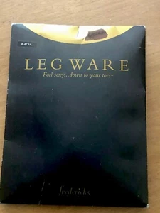 Frederick's Of Hollywood Beinware Fischernetz Strümpfe Strumpfhose groß schwarz - Bild 1 von 8