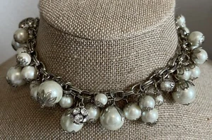 Collana donna Ann Taylor girocollo grossa dichiarazione nuova con etichetta bianco argento 15" gioielli - Foto 1 di 17