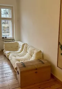 Ligne Roset Togo Sofa-Set 2er & Eckteil Velour Alcantara Eggshell/Creme Farbe - Bild 1 von 8