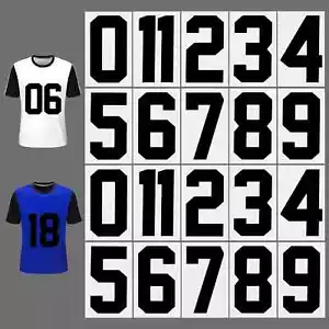 Camiseta Iron On Numbers 22 piezas 8 pulgadas números de transferencia de calor 0 a 9 Jersey Numb - Imagen 1 de 7