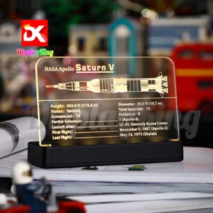 DK-LED display plaque for Lego NASA Apollo Saturn V 21309 or 92176 (NEW) - Bild 1 von 10