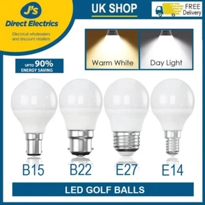 LED Golfball 4,9 W = 40 Watt Glühbirnen warmweiß Tageslicht weiß B22 B15 E27 E14 Lampe - Bild 1 von 8