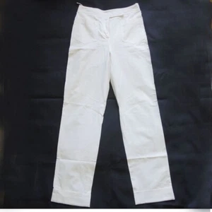 Chanelhose Damen lange Hose stilvoll gerade Hose Stretchmaterial weiß - Bild 1 von 11