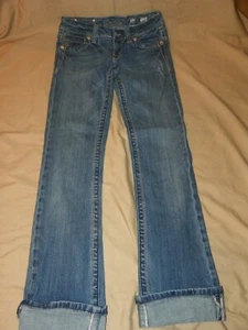 Miss Me Jeans Size 26 Boot Cut Medium Wash Low Rise - Picture 1 of 6