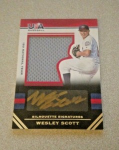2017 Panini Stars & Stripes Auto #61 Wesley Scott USA Baseball /89