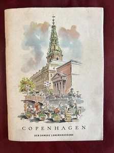 1950’s Copenhagen Landmarks Vintage Tour 34 Page Booklet With Foldout Map - Picture 1 of 9