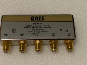 baff 4 way cable spliter diseqc dsw-41 900-2400mhz - Picture 1 of 4