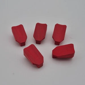 Hape Quadrilla Marble Run Replacement Parts Red Wood Ramp Lot of 5 - Picture 1 of 5