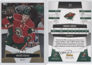 2010-11 Certified Platinum Gold /25 Mikko Koivu #71