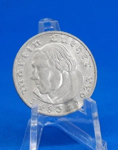 Niemcy 2 Reichmark 1933 A Srebro 450 lat Marcina Lutra Nakład: 542 000 - Zdjęcie 1 z 2