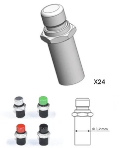 1/12 DETAIL UP PUSH BUTTON RESIN 24pc for TAMIYA OTAKI HIRO DOYUSHA - Imagen 1 de 1